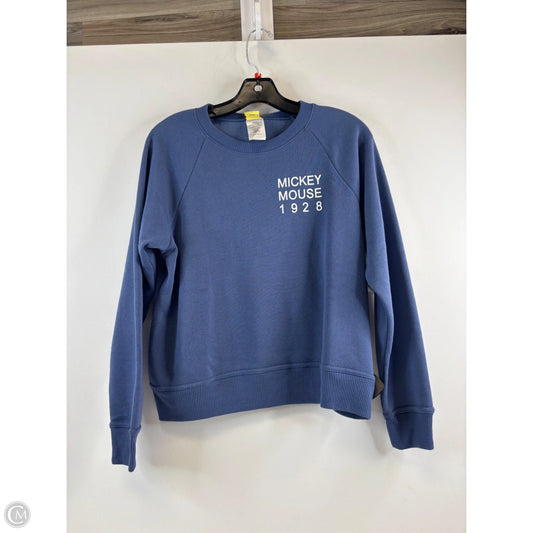Sweatshirt Crewneck By Disney Store In Blue & White, Size: M