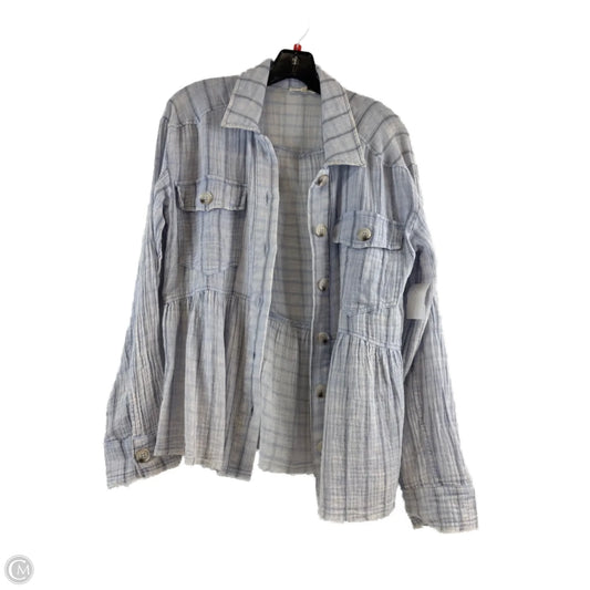 Top Long Sleeve By Mystree In Blue, Size: S