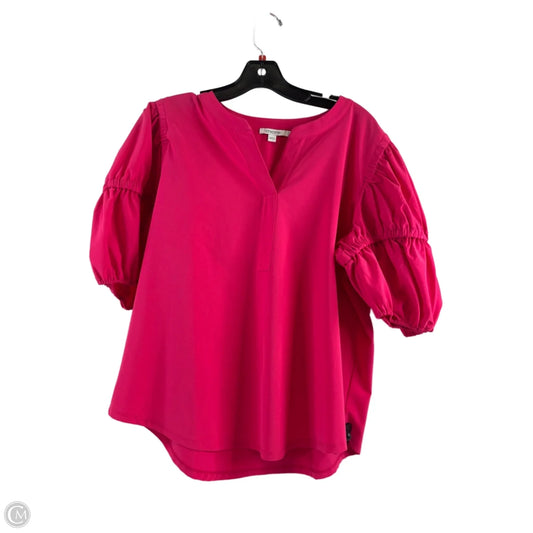 Top Short Sleeve By Chicos In Pink, Size: L