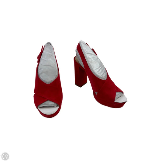 Sandals Heels Block By Vince Camuto In Red, Size: 6