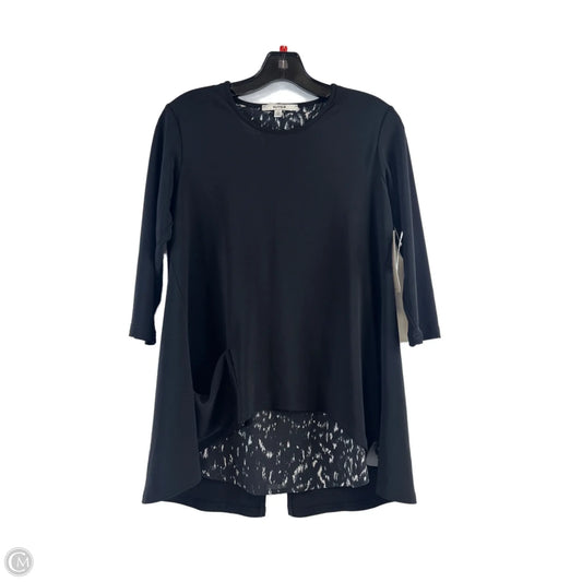 Top Long Sleeve By Sympli In Black, Size: S