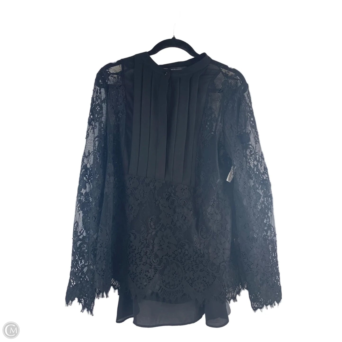 Top Long Sleeve By White House Black Market In Black, Size: Xl