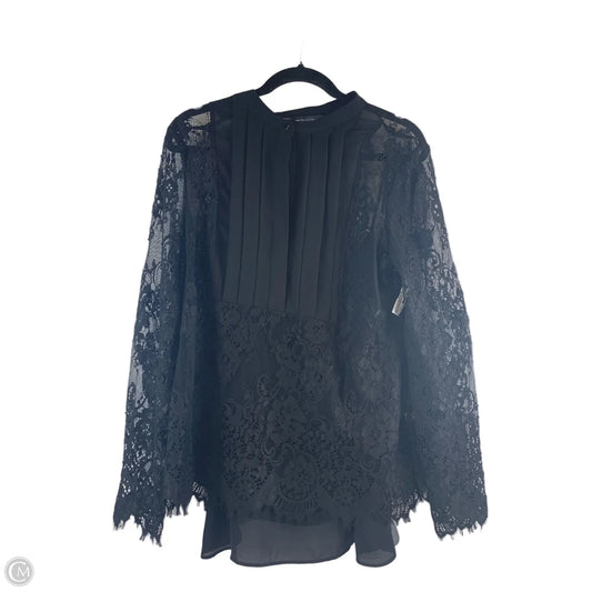 Top Long Sleeve By White House Black Market In Black, Size: Xl