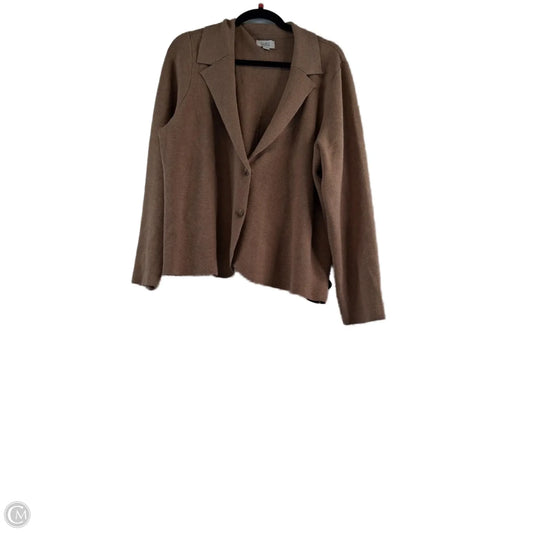 Sweater Cardigan By Croft And Barrow In Tan, Size: Xxl