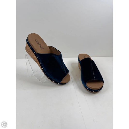 Sandals Heels Wedge By Corkys In Navy, Size: 11