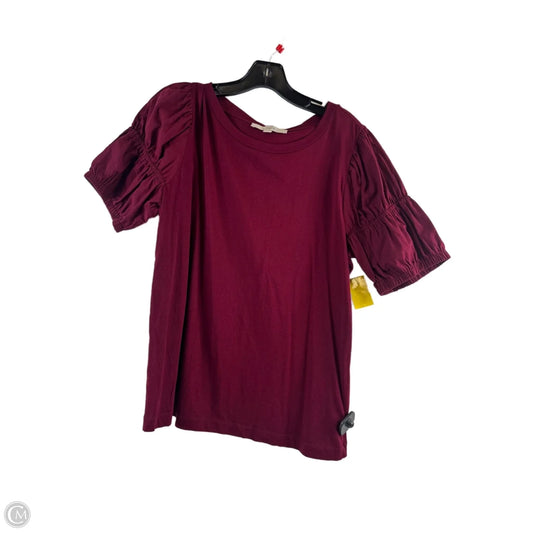 Top Short Sleeve By Loft In Red, Size: M