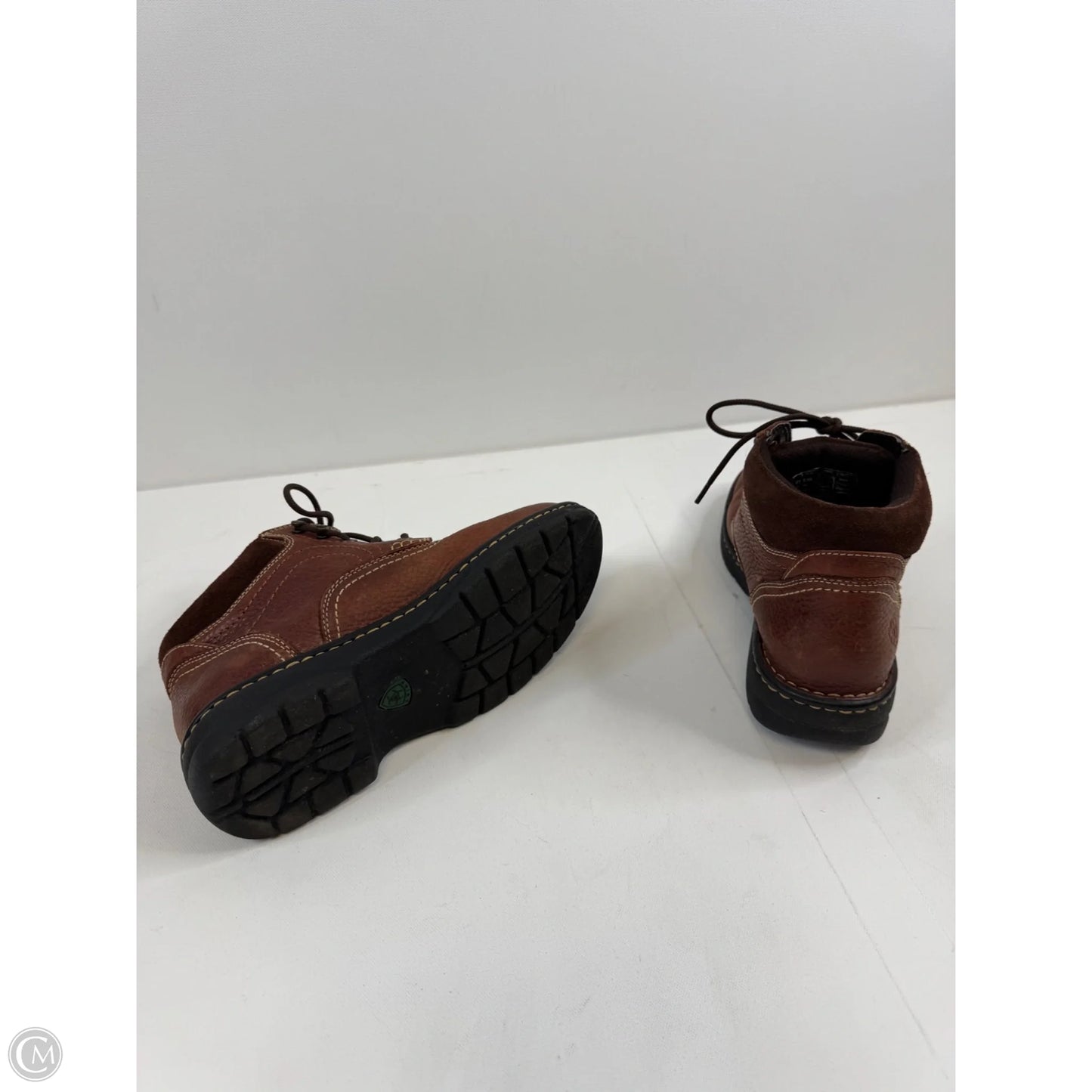 Boots Ankle Flats By Ariat In Brown, Size: 8.5