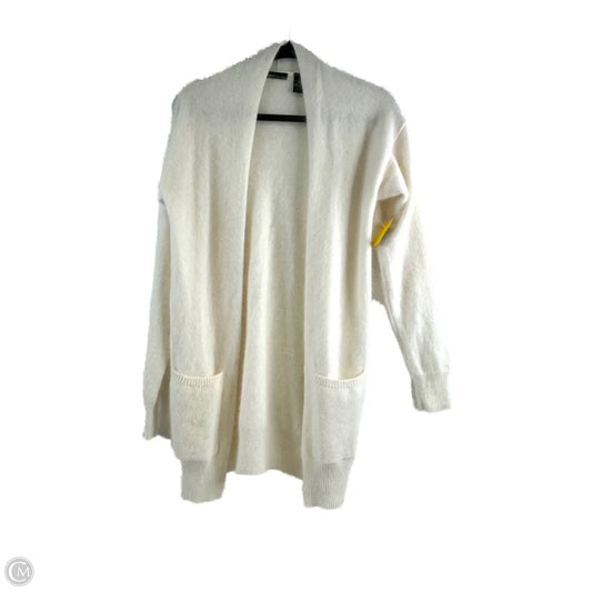 Sweater Cardigan By Moda Intl In Cream, Size: S