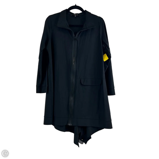 Jacket Windbreaker By Clothes Mentor In Black & Blue, Size: S