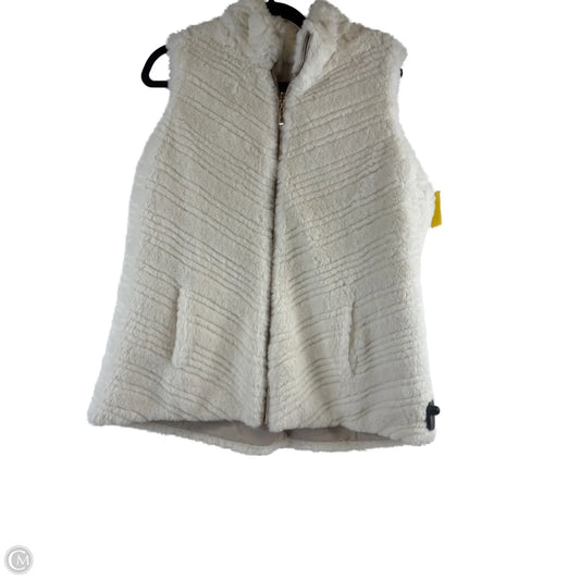 Vest Faux Fur & Sherpa By Dennis Basso Qvc In Cream & Tan, Size: M