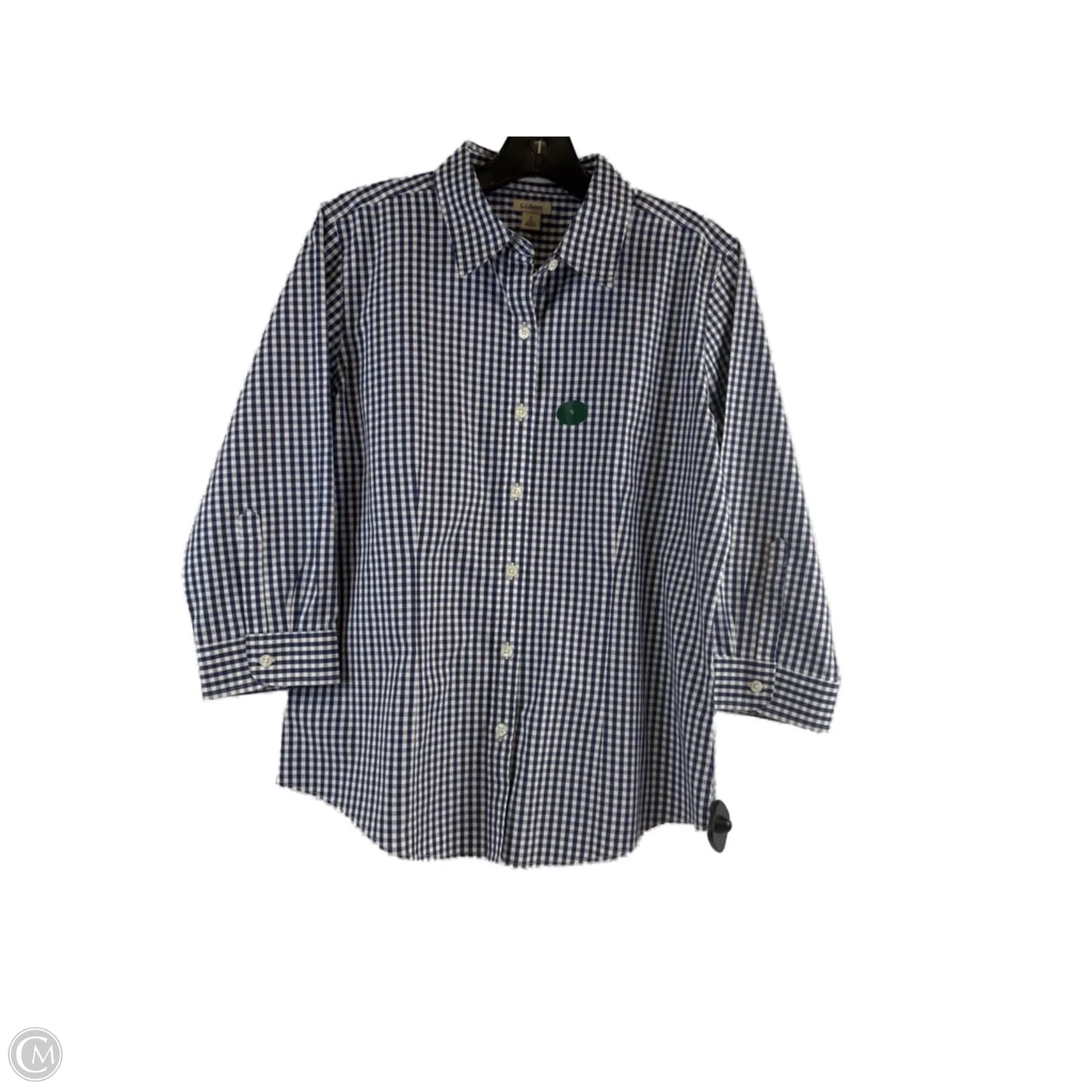 Top Long Sleeve By L.l. Bean In Checkered Pattern, Size: S