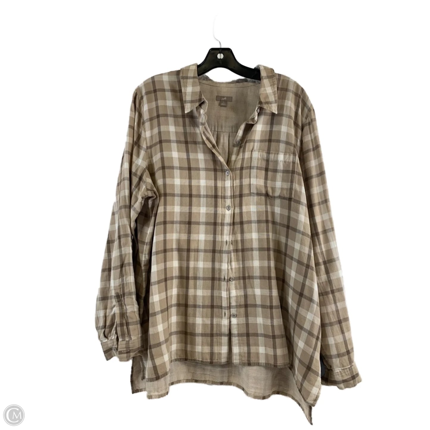 Top Long Sleeve By J. Jill In Brown, Size: Xl