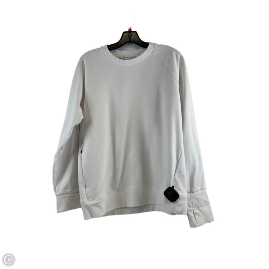 Athletic Sweatshirt Crewneck By Athleta In White, Size: M
