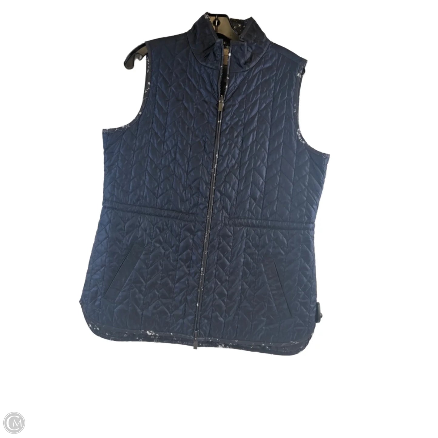 Vest Puffer & Quilted By Chicos In Navy, Size: M