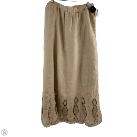 Skirt Maxi By Chicos In Tan, Size: 10