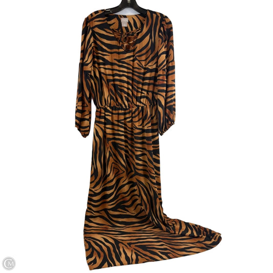 Dress Casual Maxi By Chicos In Zebra Print, Size: M