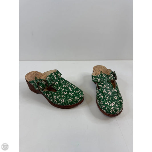 Shoes Heels Block By Alegria In Green & Orange, Size: 7
