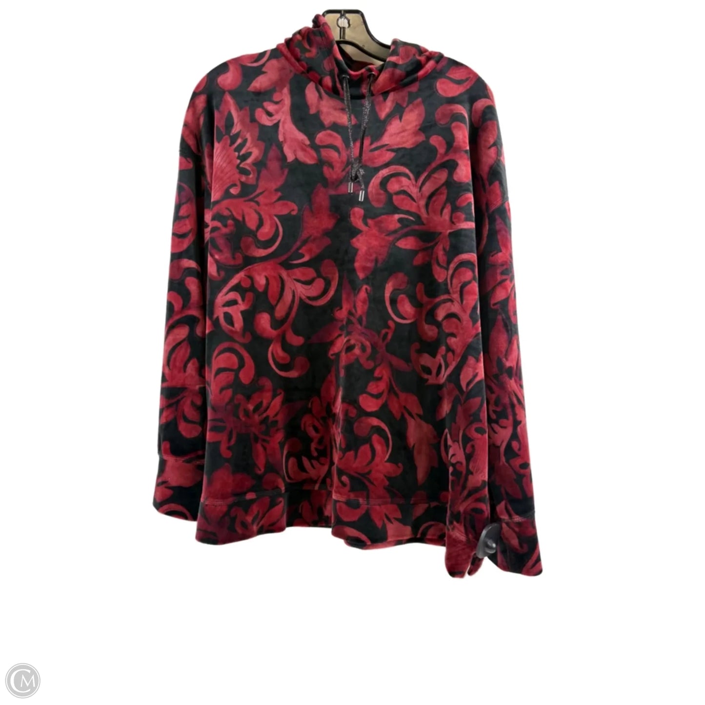 Top Long Sleeve By Chicos In Black & Red, Size: Xl