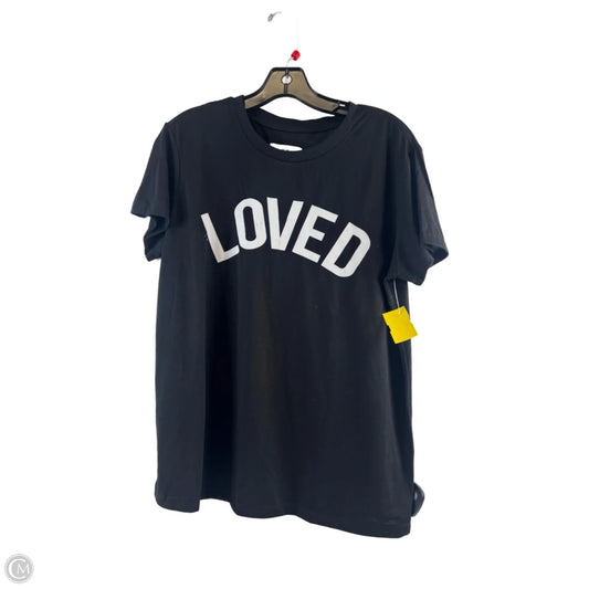 Top Short Sleeve By For The Republic In Black & White, Size: L