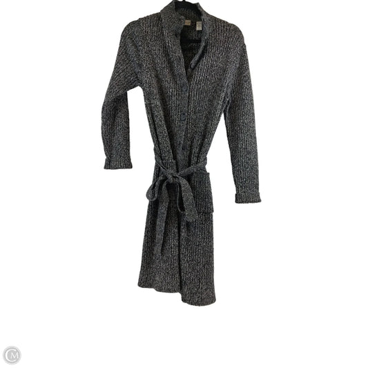 Sweater Cardigan By Lord And Taylor In Blue & White, Size: M