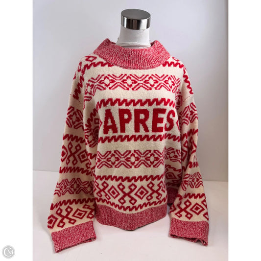 Sweater By A New Day In Red & Yellow, Size: Xl