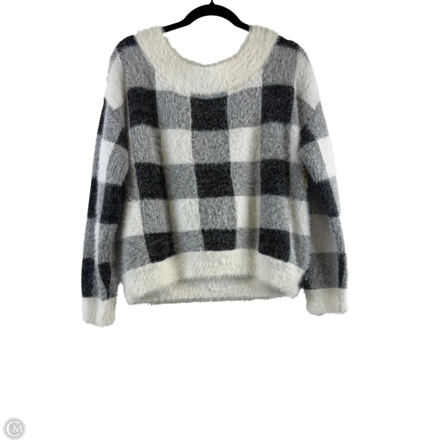 Sweater By Express In Grey & White, Size: S