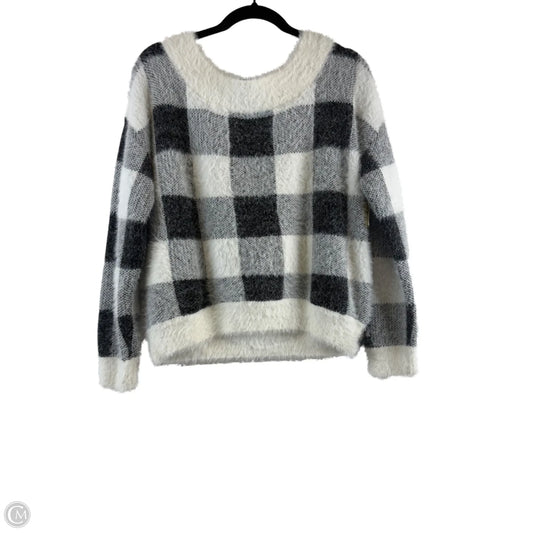 Sweater By Express In Grey & White, Size: S