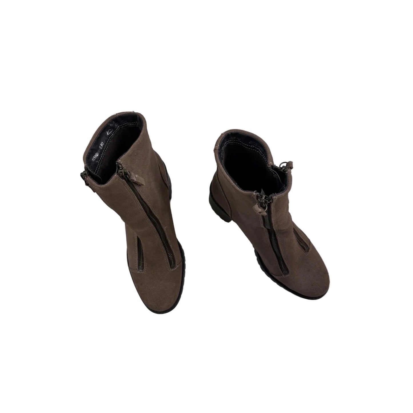 Boots Ankle Heels By Clothes Mentor In Tan, Size: 7