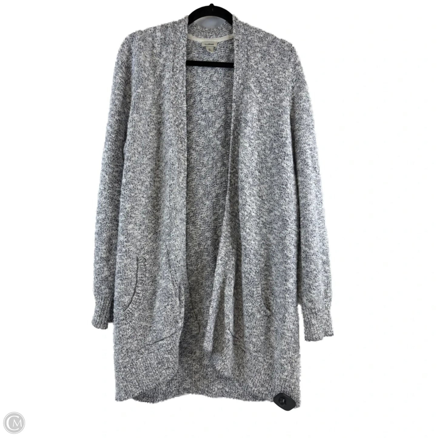 Sweater Cardigan By L.l. Bean In Blue & White, Size: Xl