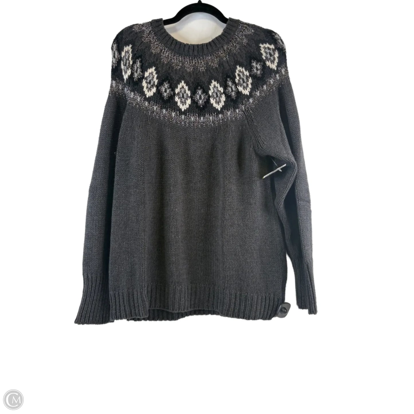 Sweater By Chaps In Grey, Size: Xl