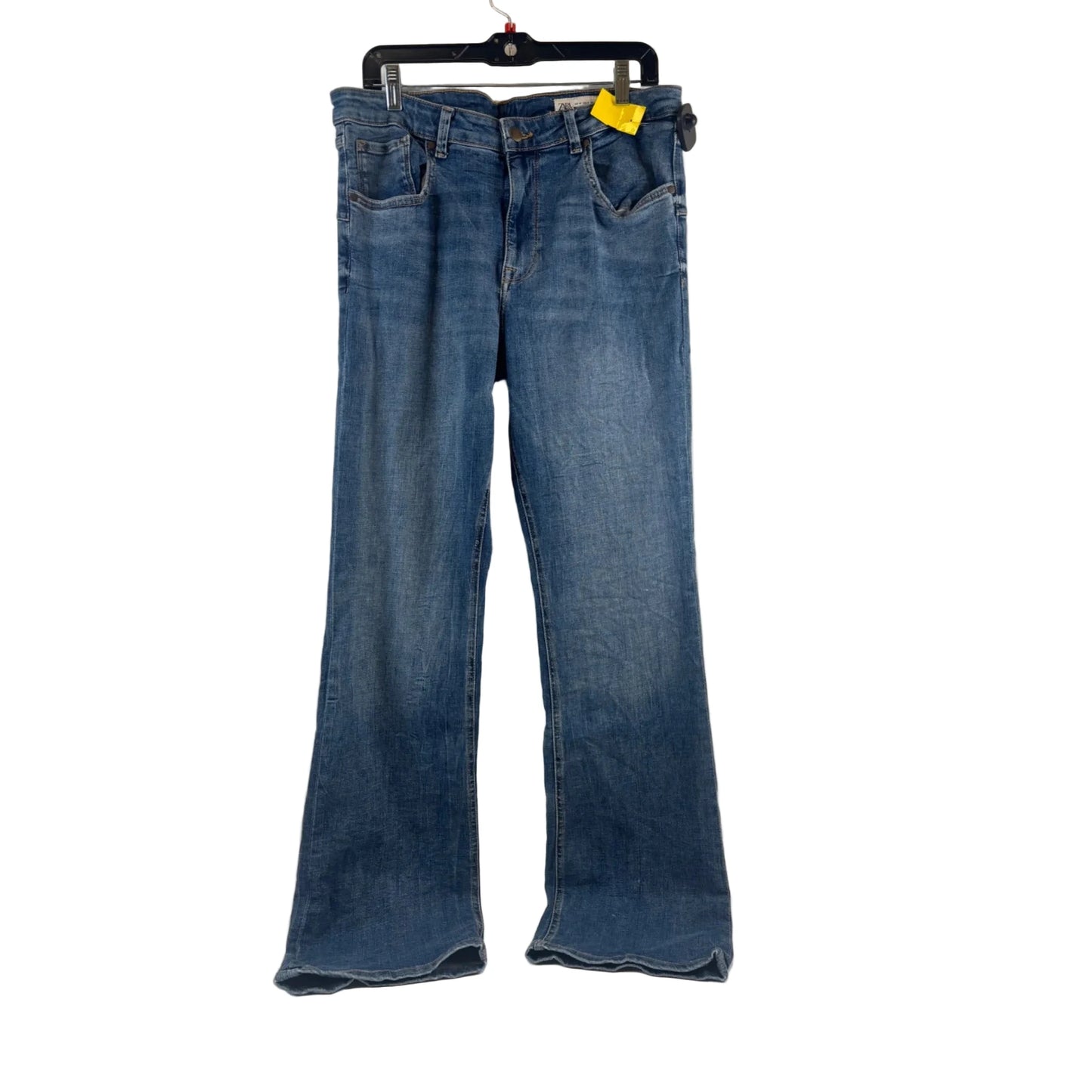Jeans Boot Cut By Zara In Blue Denim, Size: 14