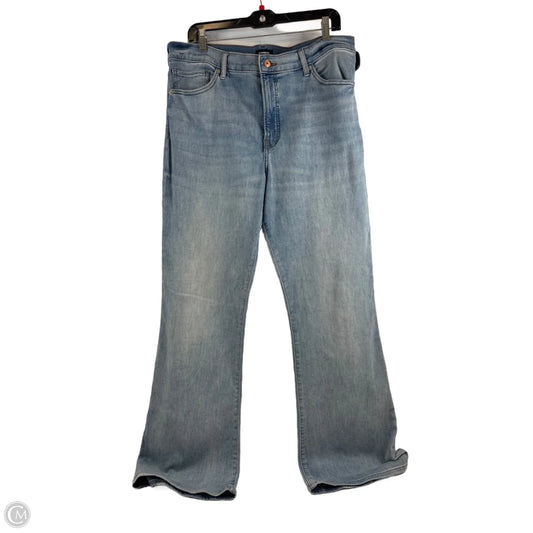 Jeans Flared By Express In Blue Denim, Size: 16