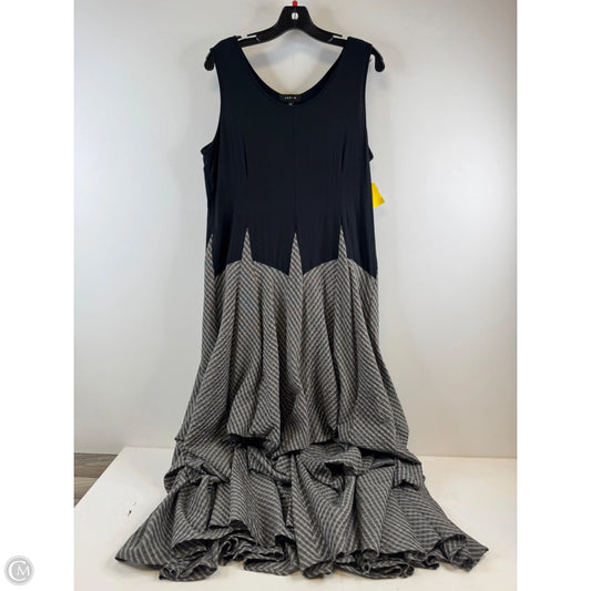 Dress Casual Midi By Clothes Mentor In Black & Grey, Size: L