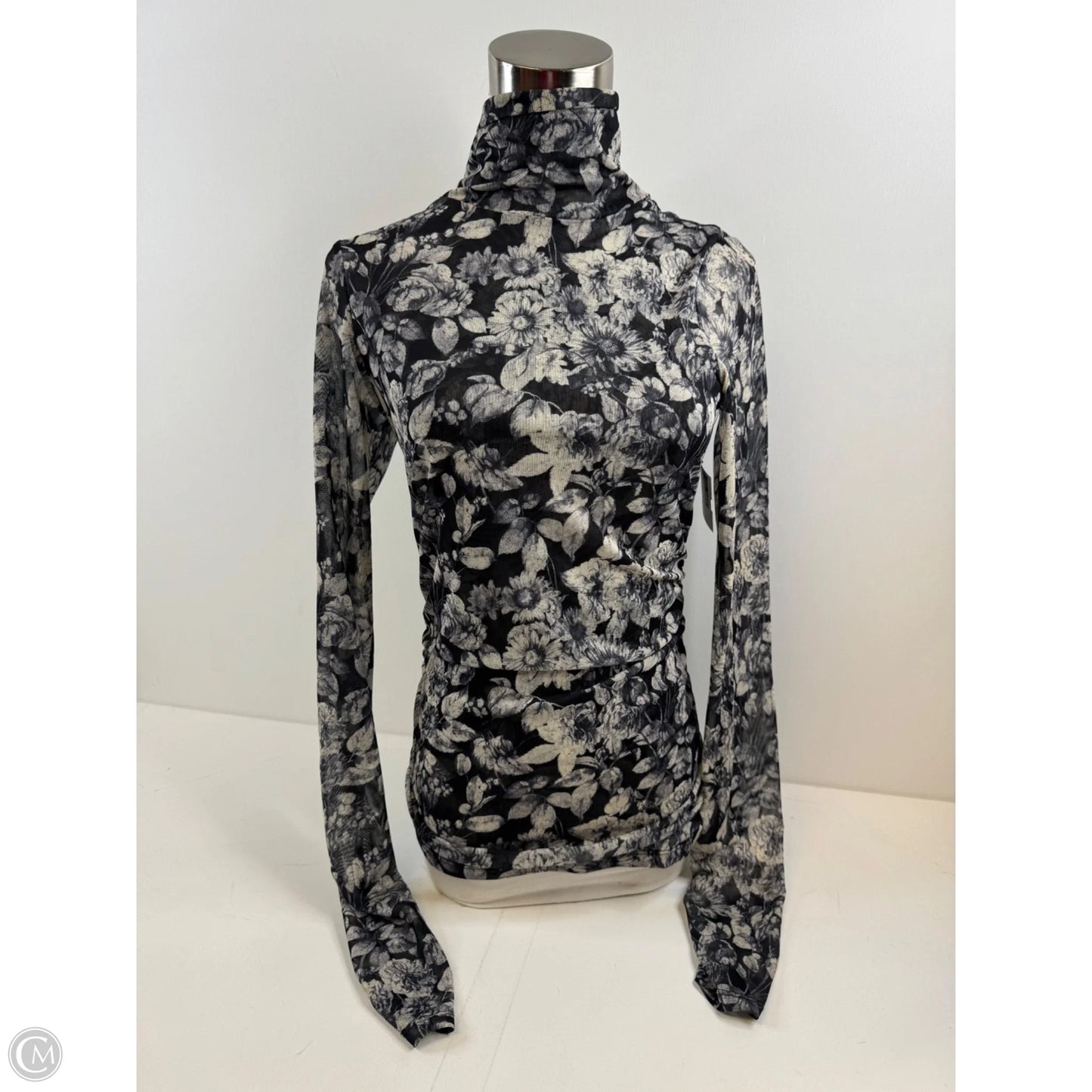 Top Long Sleeve By Cinq A Sept In Blue & Grey, Size: S