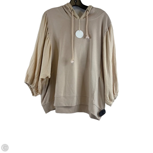 Top Short Sleeve By Oddi In Beige, Size: L