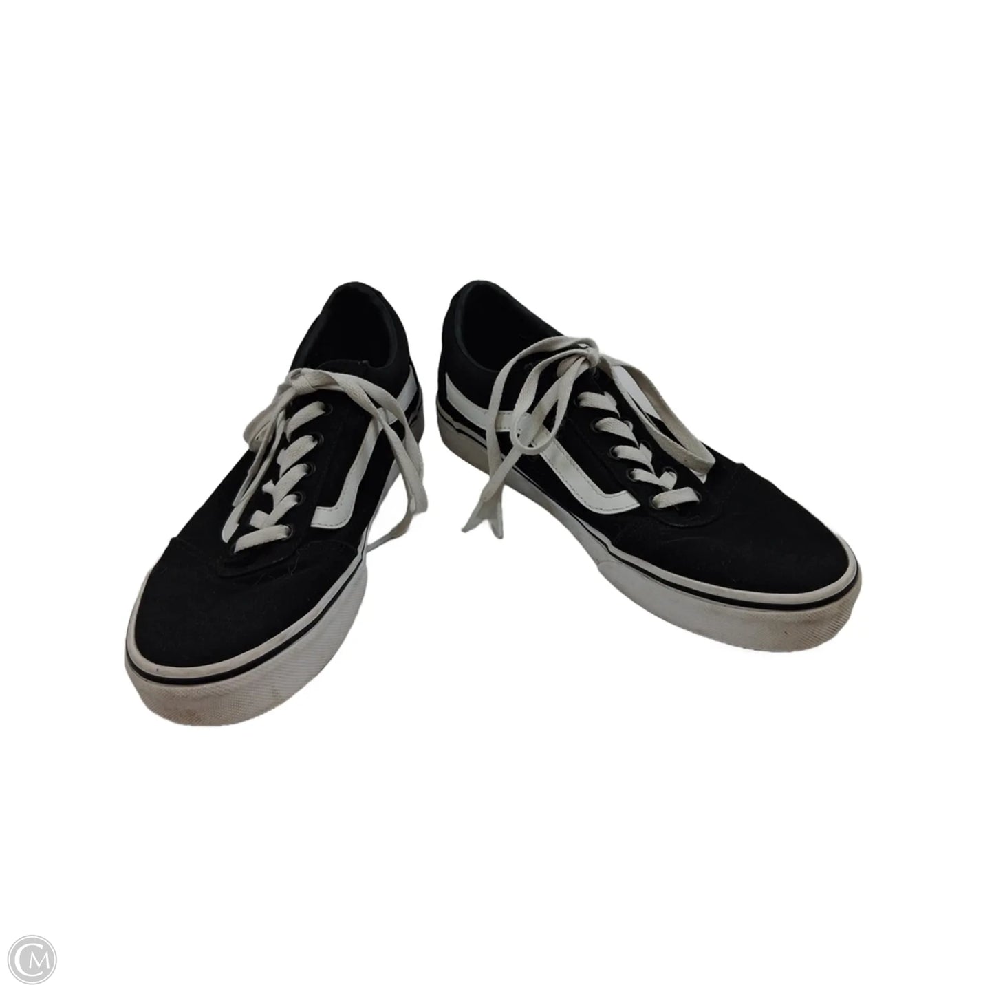 Shoes Sneakers By Vans In Black & White, Size: 10