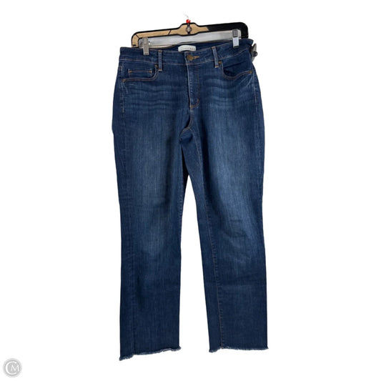 Jeans Straight By Loft In Blue Denim, Size: 8