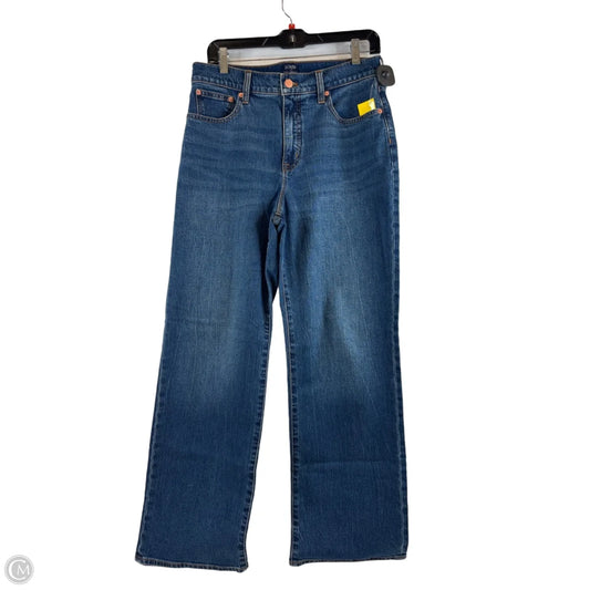Jeans Wide Leg By J. Crew In Blue Denim, Size: 8