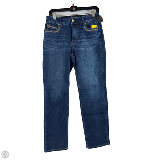 Jeans Straight By White House Black Market In Blue Denim, Size: 6