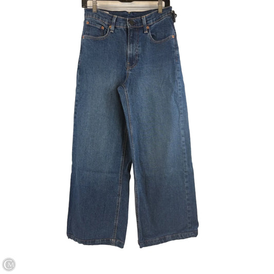 Jeans Wide Leg By Gap In Black Denim, Size: 2