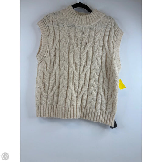 Sweater Short Sleeve By A New Day In Beige, Size: L