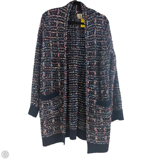 Sweater Cardigan By Clothes Mentor In Blue & Pink, Size: M