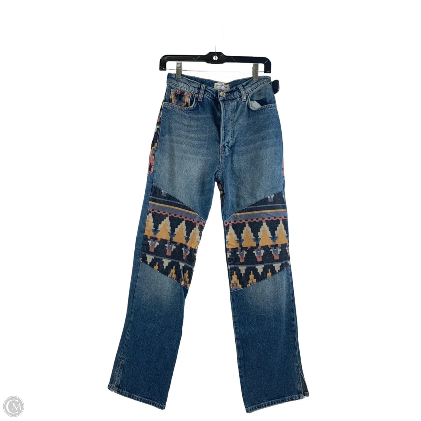 Jeans Straight By We The Free In Blue & Yellow, Size: 2