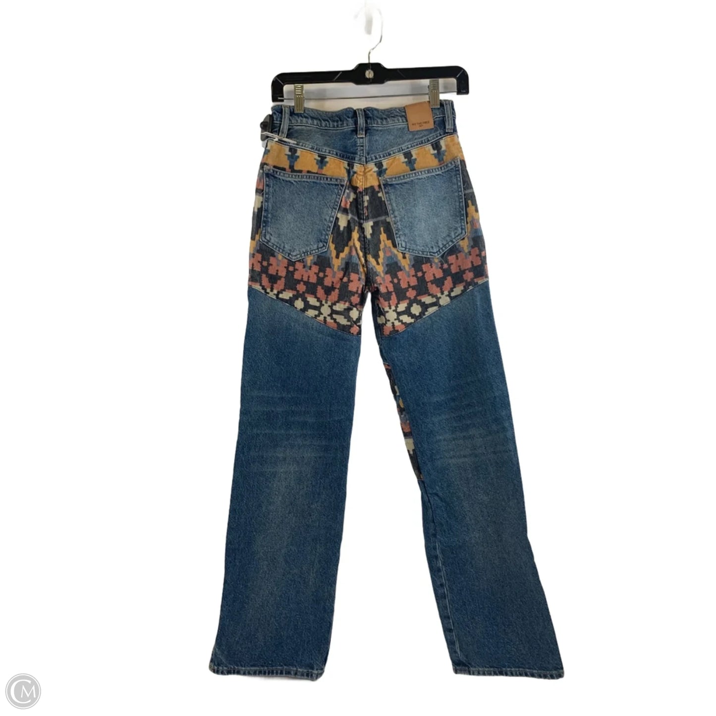 Jeans Straight By We The Free In Blue & Yellow, Size: 2