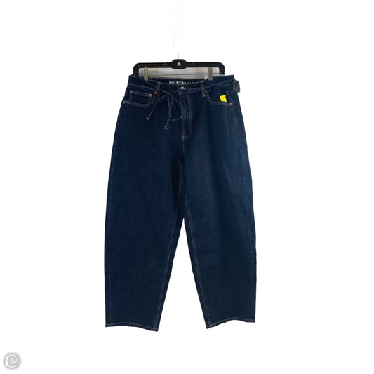 Jeans Wide Leg By American Eagle In Blue Denim, Size: 12