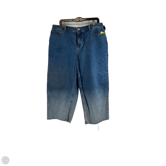 Jeans Wide Leg By Talbots In Blue Denim, Size: 16