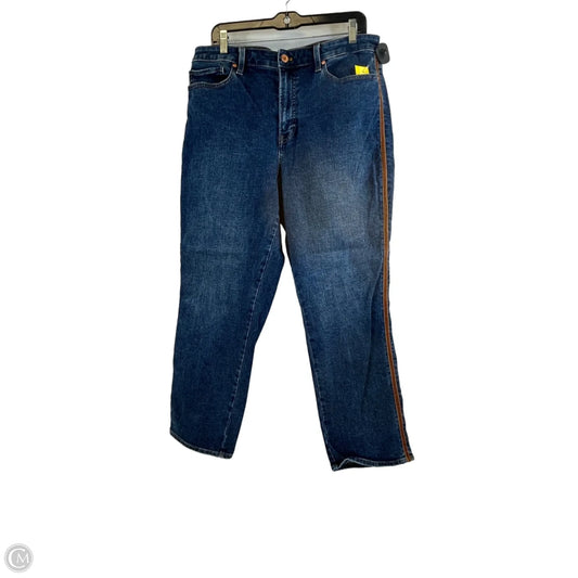 Jeans Straight By Talbots In Blue Denim, Size: 12