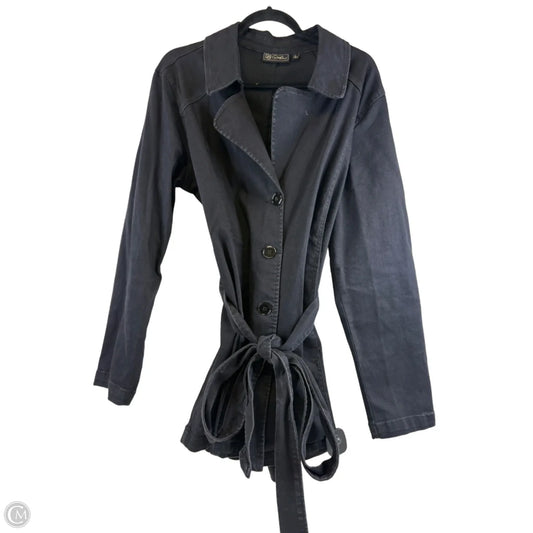 Jacket Denim By Dg2 In Black Denim, Size: L