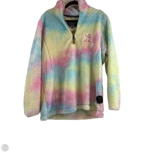 Jacket Faux Fur & Sherpa By Clothes Mentor In Tie Dye Print, Size: M
