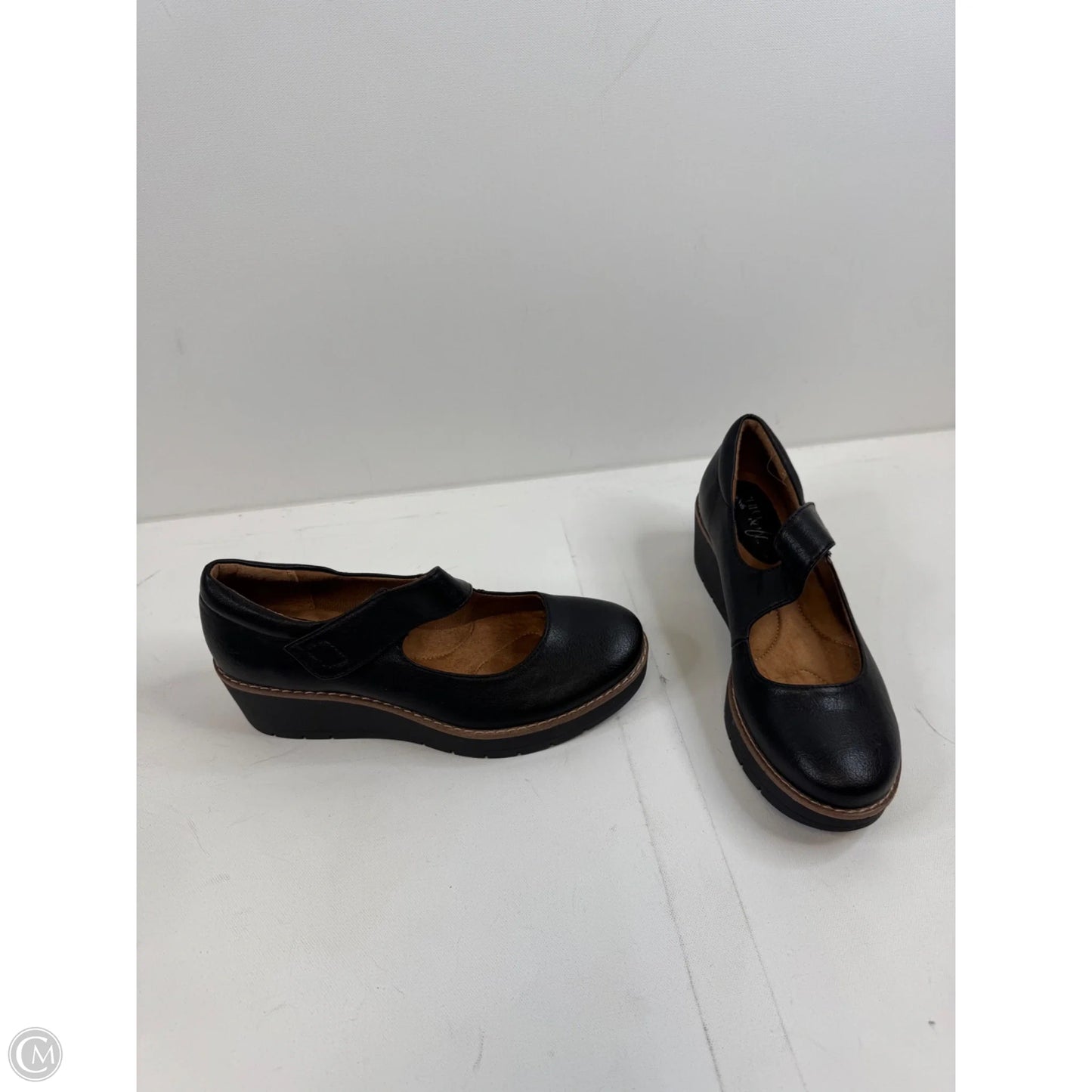 Shoes Heels Wedge By Sofft In Black, Size: 7.5